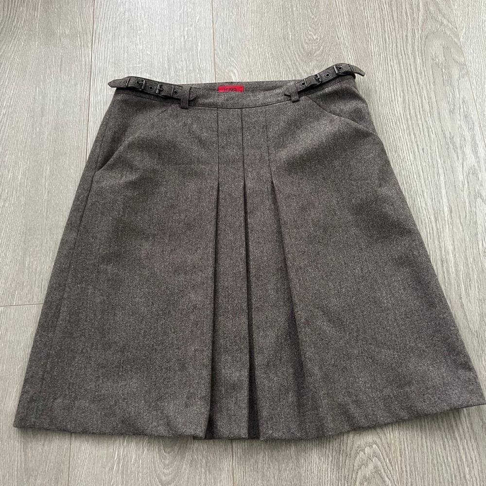 HUGO Hugo Boss Wool Cashmere Blend A-Line Skirt – US 4